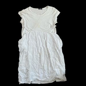 Saga Split linen cotton dress